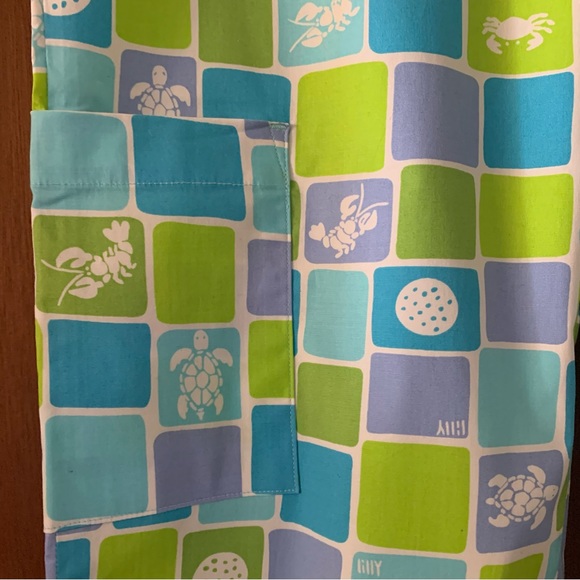 Lily Pulitzer NWT Women's Stretch Blue Green and Purple Capri’s w Ocean theme 8 - Picture 5 of 7